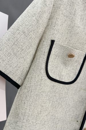 Silver Gray French-Style Women's Wind Suit Jacket - Thin Summer Trendy Top for Socialites and Internet Celebrities, 2025 Fashion