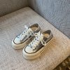 Silver Lace-Up Sneakers for Women - 2025 New Style Genuine Leather Thick-Soled Height-Increasing Casual Sports Shoes