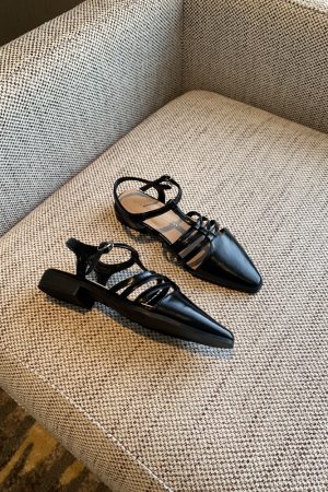 Silver Open-Toe Sandals for Women - Summer 2025 Retro Woven One-Strap Casual Low-Heel Roman Style Shoes