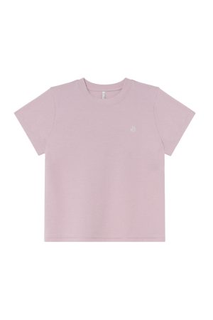 Simple Letter Embroidery Round Neck Short Sleeve T-shirt for Women - Elegant Versatile Summer Top 2025, Y2K Casual Fashion