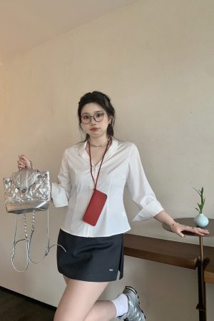 Slightly Chubby Double-Layer Side-Slit Suit Skirt Pants for Urban Office Ladies - Versatile Fashion Staple