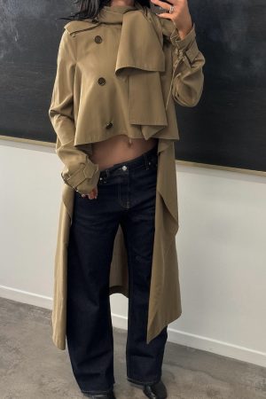 Slightly Curved Low-Rise Tencel Jeans - Fade Resistant, Straight Leg Design for Y2K and 90s Style Enthusiasts