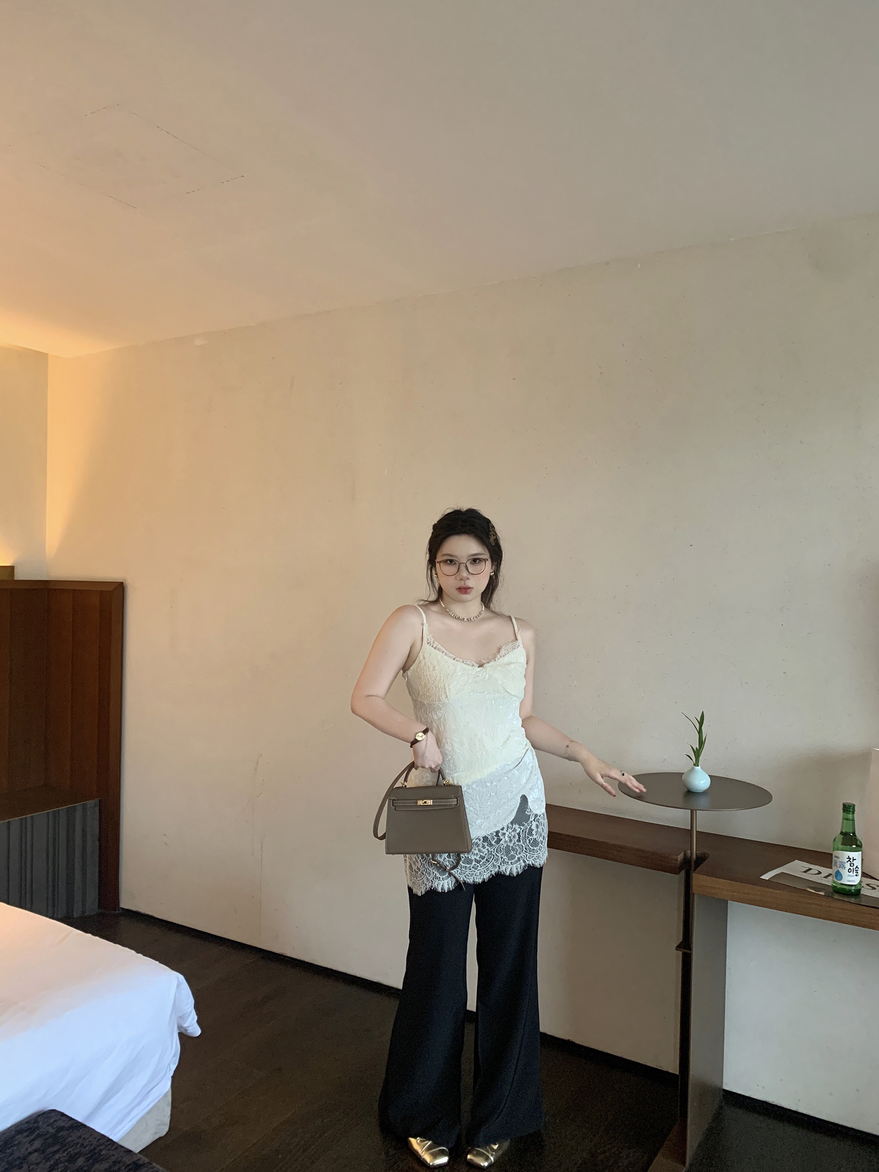 Slightly Flared Black Casual Suit Pants for Women - Comfortable Slim Fit for a Flattering Silhouette, Perfect for Everyday Wear Slightly Flared Black Casual Suit Pants for Women - Comfortable Slim Fit for a Flattering Silhouette, Perfect for Everyday Wear