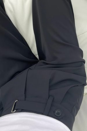 Slim-Fit Drape Trousers for Women - Summer Casual Pants for Pear-Shaped Figures, Plus Size, Straight-Leg Style