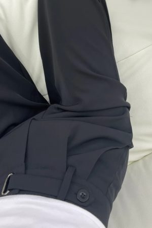 Slim-Fit Drape Trousers for Women - Summer Casual Pants for Pear-Shaped Figures, Plus Size, Straight-Leg Style