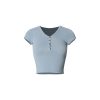 Slim Fit Short Sleeve Buttoned T-Shirt - Versatile Basic Top for Everyday Wear, Perfect for Casual and Smart-Casual Styles