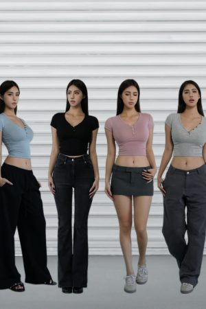 Slim Fit Short Sleeve Buttoned T-Shirt - Versatile Basic Top for Everyday Wear, Perfect for Casual and Smart-Casual Styles