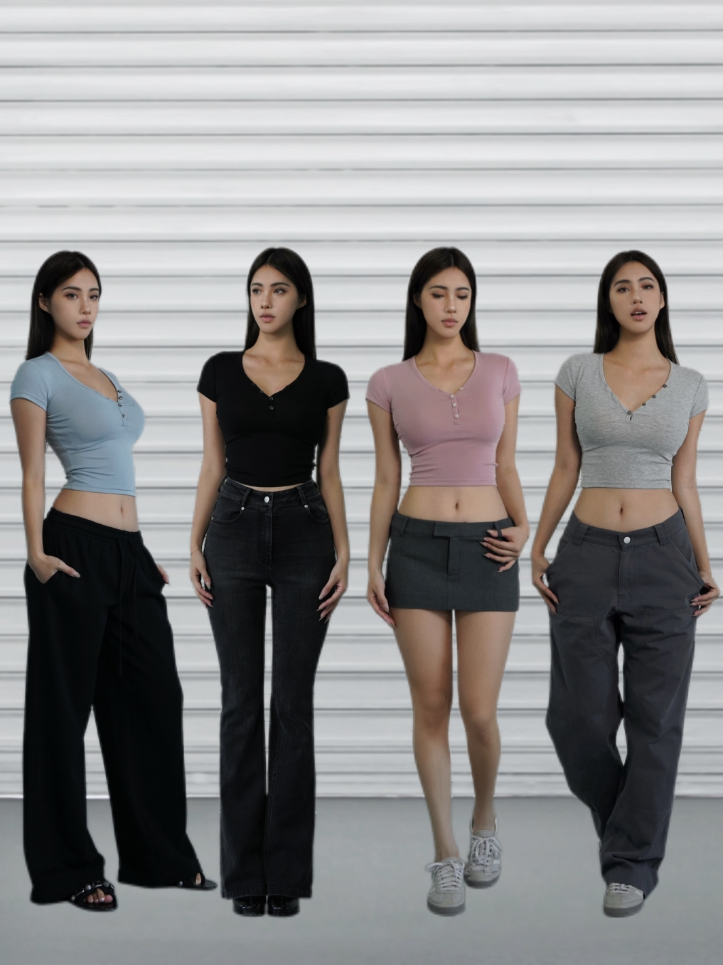 Slim Fit Short Sleeve Buttoned T-Shirt - Versatile Basic Top for Everyday Wear, Perfect for Casual and Smart-Casual Styles Slim Fit Short Sleeve Buttoned T-Shirt - Versatile Basic Top for Everyday Wear, Perfect for Casual and Smart-Casual Styles