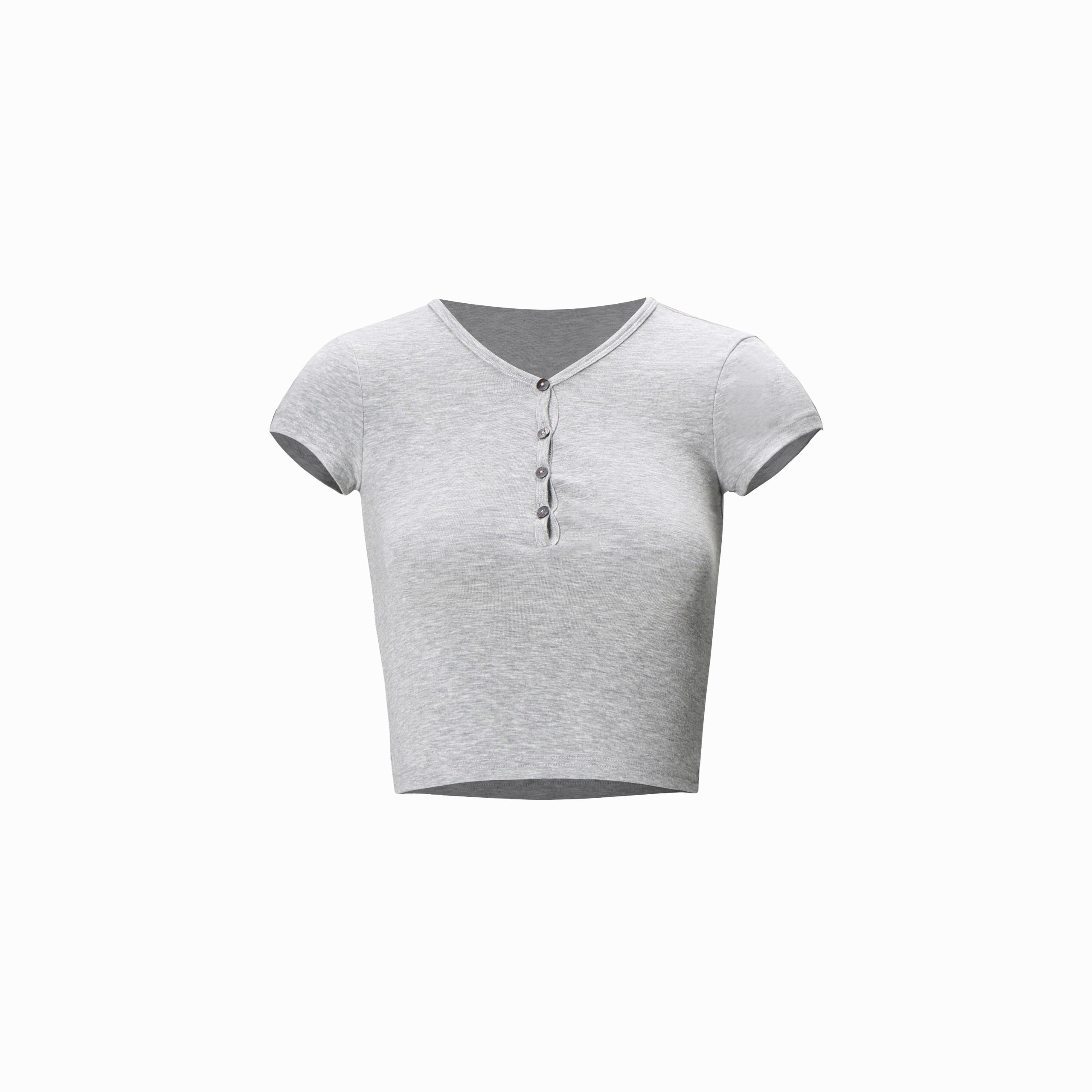 Slim Fit Short Sleeve Buttoned T-Shirt - Versatile Basic Top for Everyday Wear, Perfect for Casual and Smart-Casual Styles Slim Fit Short Sleeve Buttoned T-Shirt - Versatile Basic Top for Everyday Wear, Perfect for Casual and Smart-Casual Styles
