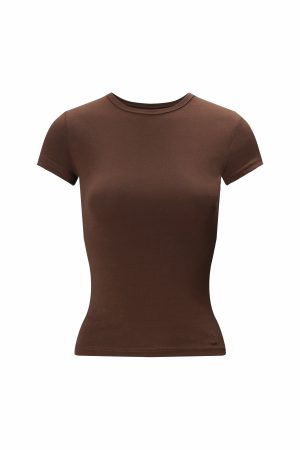 Slim Fit Shoulder Sports Short-Sleeve T-Shirt - Athletic Base Layer Top for Active Wear, Casual Style