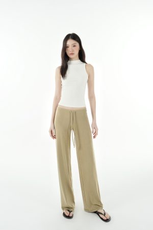 Slim-Fit Stretchy Sleeveless Vest with Half-High Collar - Basic Essential for 90s Y2K Style Fashion