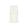 Slim-Fit Stretchy Sleeveless Vest with Half-High Collar - Basic Essential for 90s Y2K Style Fashion