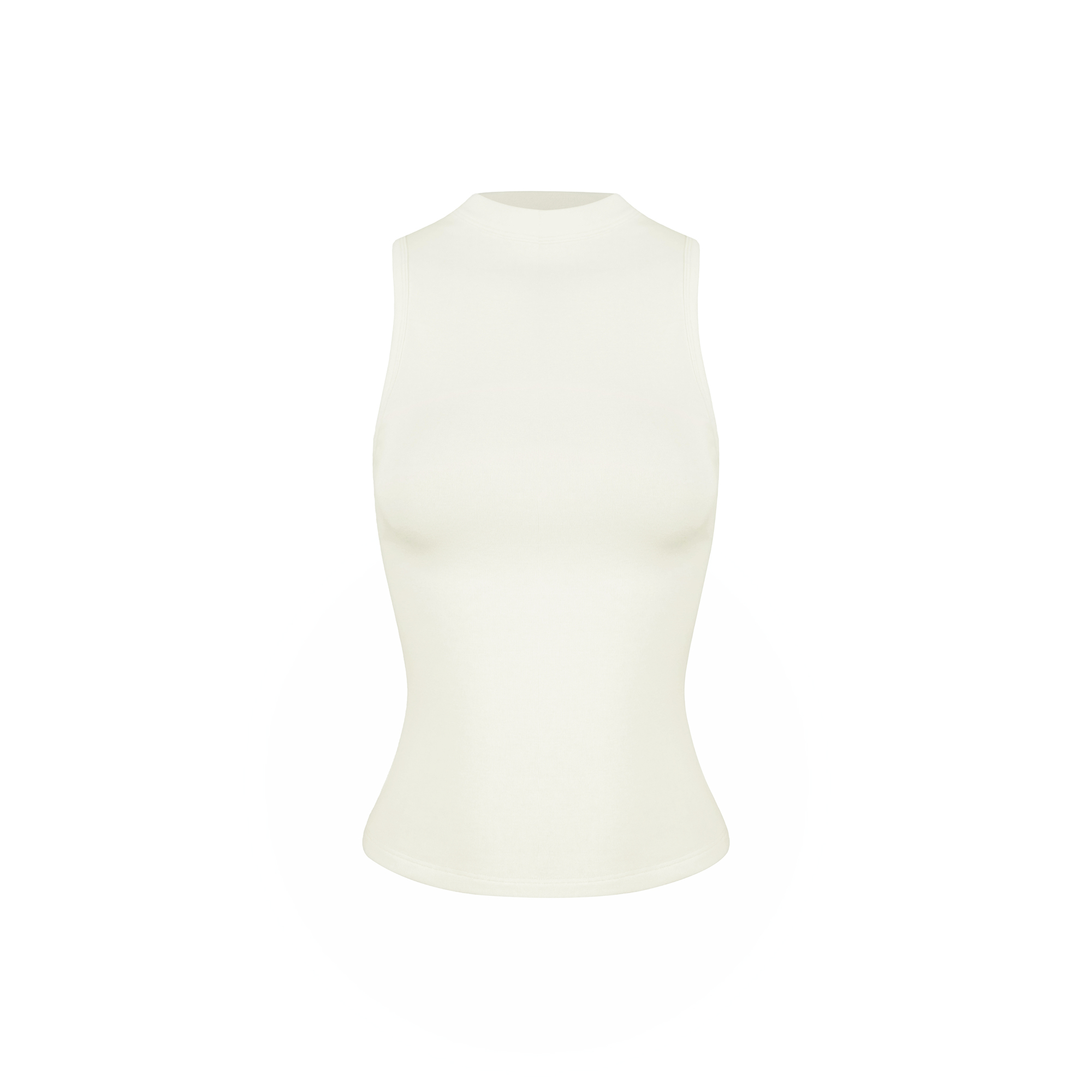 Slim-Fit Stretchy Sleeveless Vest with Half-High Collar - Basic Essential for 90s Y2K Style Fashion Slim-Fit Stretchy Sleeveless Vest with Half-High Collar - Basic Essential for 90s Y2K Style Fashion