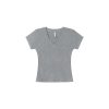 Slim Fit V-Neck Raglan T-Shirt for Women - Summer 2025, Chicken Heart Collar, Casual Style, Trendy Short Sleeve Top
