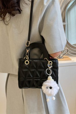 Small Diamond-Pattern Mini Bucket Bag for Women - Trendy Summer 2025 Crossbody Handbag for Commuting and Everyday Style