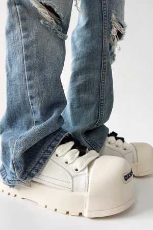 Smiley Face Sneakers for Men and Women, American High Street Chunky Shoes, Cute Mickey Design for Couples