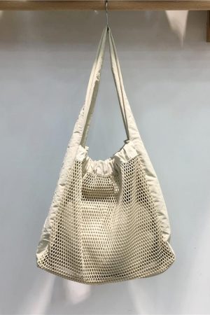 Soft Hollow Nylon Shoulder Tote Bag - Niche Design for Spring/Summer 2025 - Trendy Underarm Style for Everyday Use
