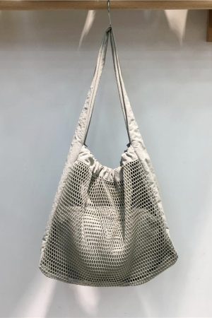 Soft Hollow Nylon Shoulder Tote Bag - Niche Design for Spring/Summer 2025 - Trendy Underarm Style for Everyday Use