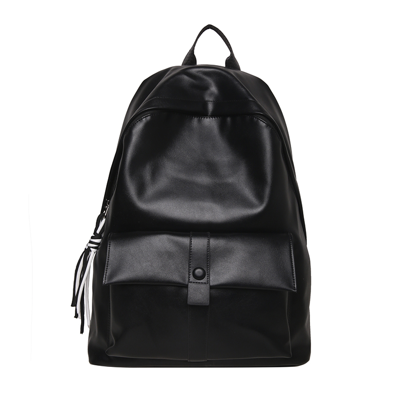 Soft Leather Backpack - Minimalist Large Capacity Travel Bag, Waterproof Design for Students, Korean Style Fashion Essentials Soft Leather Backpack - Minimalist Large Capacity Travel Bag, Waterproof Design for Students, Korean Style Fashion Essentials