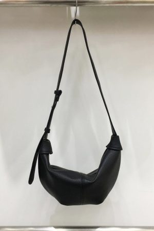 Soft Leather Casual Shoulder Crossbody Dumpling Bag - Niche INS 2025 Style, Lazy Horn Design for Effortless Chic