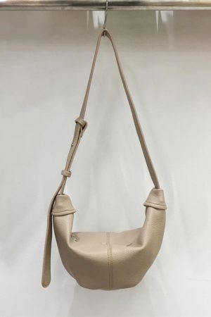 Soft Leather Casual Shoulder Crossbody Dumpling Bag - Niche INS 2025 Style, Lazy Horn Design for Effortless Chic