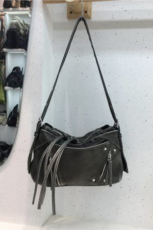 Soft Leather Fringe Underarm Bag - Casual Motorcycle Crossbody Tote for Commuters - 2024 Trendy Fashion Accessory