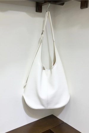 Soft Leather Underarm Bag - Large Capacity Commuter Tote in Lazy Style for Spring Summer - Versatile Shoulder Crossbody Bag