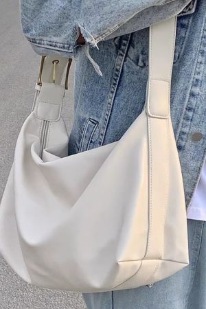 Soft Leather Wide Strap Crossbody Tote Bag for Women - Large Capacity, Perfect for Spring/Summer College Commutes