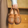 Soft-Soled Italian-Style Flats for Spring/Summer - Comfortable Hollow Genuine Leather Shoes