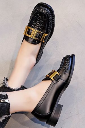 Soft-Soled Italian-Style Women's Leather Shoes - Trendy 3 cm Cowhide Slip-Ons for Comfort and Style