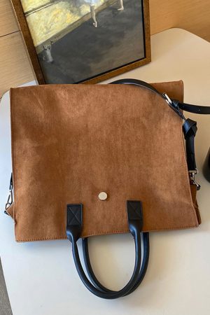 Soft Texture Large Capacity Shoulder Tote Bag for Women - Casual Commuting Crossbody Style