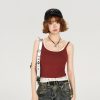 Spicy Girl American-Style Two-Piece Camisole for Women - Summer Slim Fit Top with Chest Pads, Flattering Outerwear, Y2K Fashion