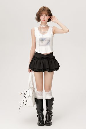 Spicy Girl Camisole with Lace Trim - Women's Summer Slim-Fit Top in American Style - Trendy Casual Fashion