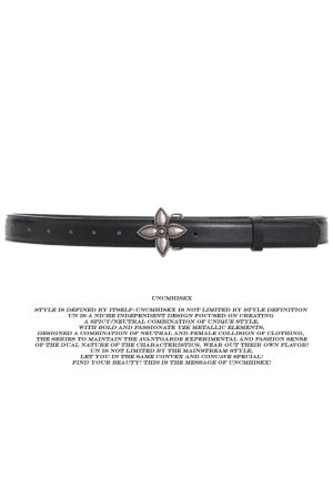 Spicy Girl Cross Heart Metal Thin Belt - Trendy Niche Accessory for 90s and Y2K Fashion Styles