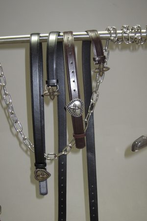 Spicy Girl Cross Heart Metal Thin Belt - Trendy Niche Accessory for 90s and Y2K Fashion Styles