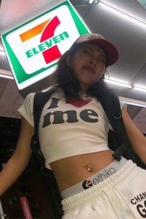 Spicy Girl Letter Print Slim-Fit Round Neck Short Sleeve T-Shirt for Women - American Style Summer Essential