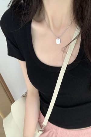 Spicy Girl Summer T-Shirt - Sweet and Stylish High-End Half Sleeve Shoulder Top for Trendy Looks