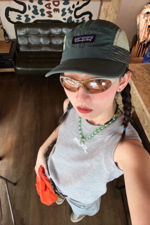 Spicy Girl Tank Top - American Style Knitted Sleeveless T-Shirt with Letter Embroidery - Summer Basic Street Fashion