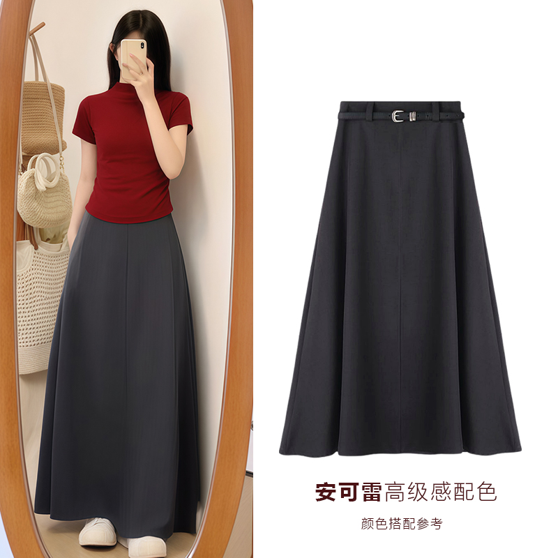 Spring 2025 Women's Red T-shirt, Half High Neck Base Layer Outerwear, Korean Style Fashion Top Spring 2025 Women's Red T-shirt, Half High Neck Base Layer Outerwear, Korean Style Fashion Top