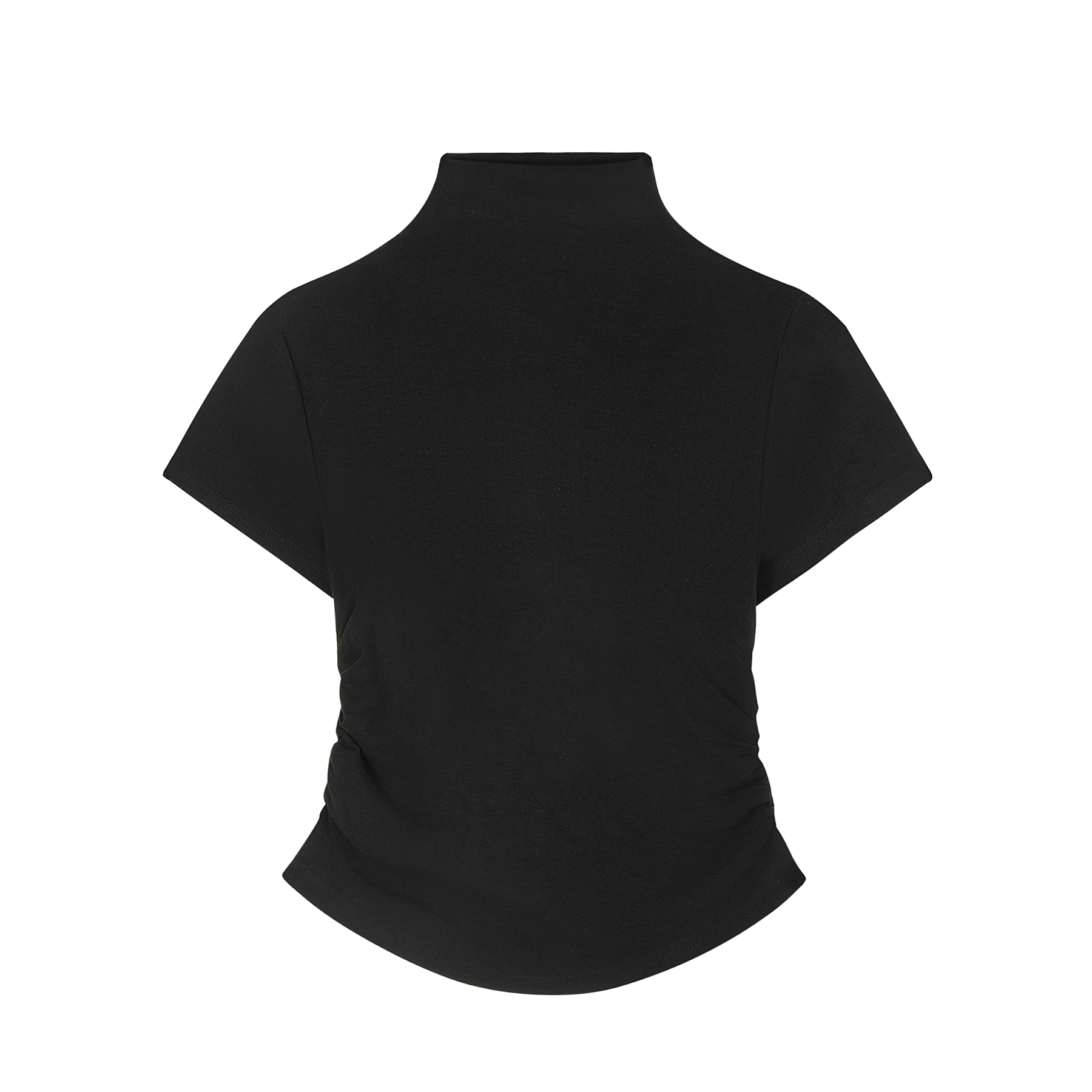 Spring 2025 Women's Red T-shirt, Half High Neck Base Layer Outerwear, Korean Style Fashion Top Spring 2025 Women's Red T-shirt, Half High Neck Base Layer Outerwear, Korean Style Fashion Top