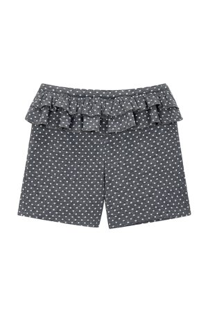 Spring Gray Polka Dot Lace Girl Shorts - Trendy Y2K Style Summer Fashion for Kids