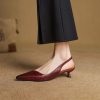 Spring Kitten Heel Closed-Toe Sandals for Women - Sexy Office Commuting Style