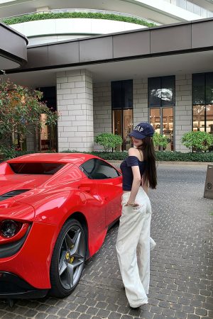 Spring Milk Flavored Jacquard Denim Pants for Women, High-End Slim Fit White Straight Leg Summer Trousers