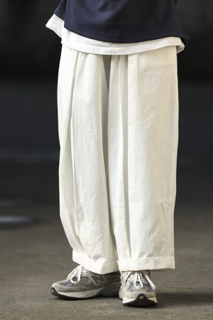 Spring Retro Draped Work Pants for Men - Trendy Loose Straight Casual Long Pants in American Style