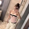 Strapless Pink Fishbone Bow Slim-Fit Waist-Cinching Top for Trendy Girls - Y2K Fashion Inspired Style
