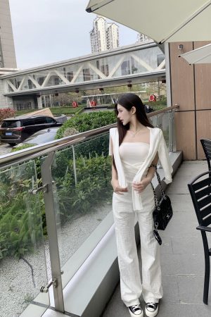 Strapless Slim-Fit Knitted Vest in Pure Desire Style - Trendy Y2K-Inspired Top for Effortless Chic Looks