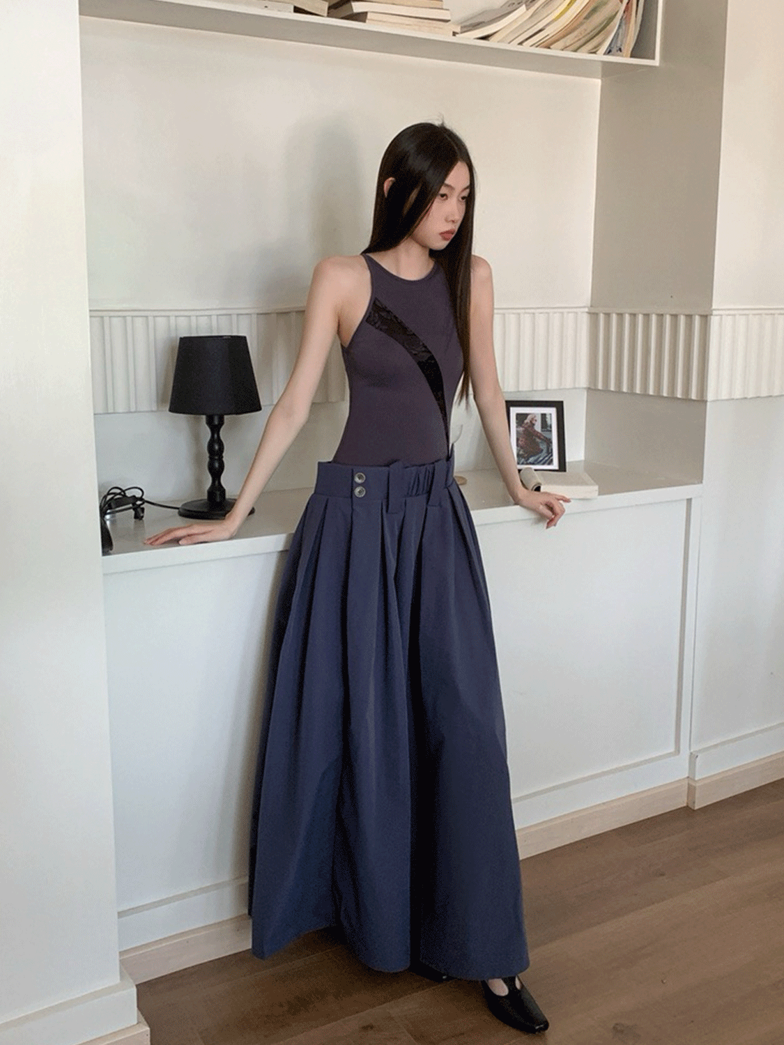 Striped High-Low Fake Two-Piece Dress - Slimming Waist Summer Vest for Women - Trendy Y2K Style Striped High-Low Fake Two-Piece Dress - Slimming Waist Summer Vest for Women - Trendy Y2K Style