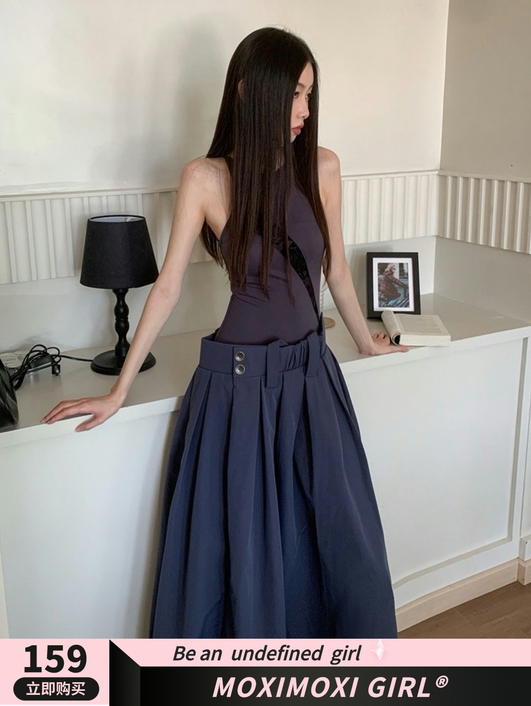 Striped High-Low Fake Two-Piece Dress - Slimming Waist Summer Vest for Women - Trendy Y2K Style Striped High-Low Fake Two-Piece Dress - Slimming Waist Summer Vest for Women - Trendy Y2K Style