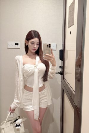 Striped Knitted Sun Protection Cardigan with Lace Design and Heavy Work â€“ Stylish Summer Layering Essential