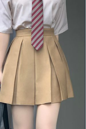 Striped Pudding Bear JK Shirt Set for Women - Short Sleeve & Long Sleeve Uniform, Blue, Summer Fashion, Kawaii Style